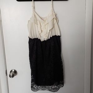 Xhilaration Ruffles and Lace Mini Dress Size M